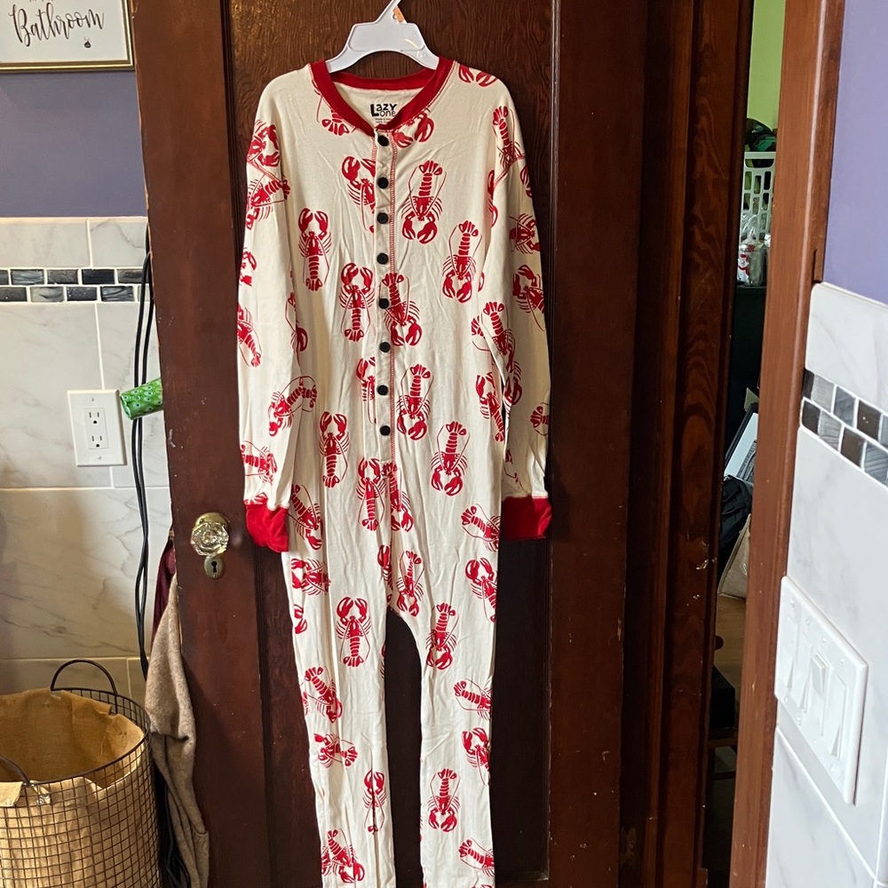 LAZY ONE Red Lobster Onesie UNISEX NWOT